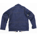 The Mister Freedom® Gabier Jacket 12oz Selvedge "neppy" denim. Back view