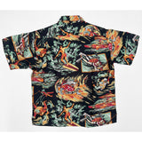 The R’n’R shirt is designed to have a 50’s casual shirt type length. True to size, the shirt has quite a comfortable roomy fit. If you are usually a Medium in mfsc shirts, you are a Medium in the R’n’R shirt.