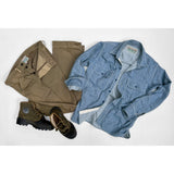 Frogsville SS2023 release - Snipes shirt indigo HBT and Swabbies MOD Khaki HBT 