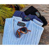 Terrence Cashmere Sweater - Yale Blue