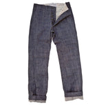 Naval "NCT" Chinos Okinawa Denim with Stripe ticking 100% cotton pocketing and waistband facing.