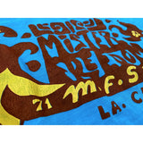 Mister Freedom® SHOP TEE "Skipper" Aqua, hand screen-printed with vintage-inspired original graphics on tubular knit jersey STANLEY T-shirts, made in USA