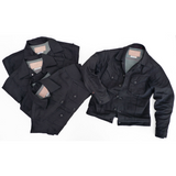 Cowboy Jacket - NOS Black Coated Denim - Warehouse - Last One - Size XS