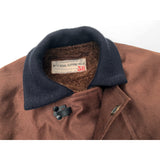 N-1H Deck Jacket 1940’s type collar style, 100% wool knit collar and cuffs, contrast navy blue color