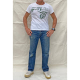 Mister Freedom® SHOP TEE "Saigon" White, screen-printed with vintage-inspired graphics on 1940s and 1950s style t-shirts, made in USA