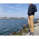 Mister Freedom® Californian Lot.674 Jeans in Golden Blonde Pique made in USA using Japanese selvedge piqué fabric.