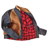 Baloo Jacket Lining: 100% cotton brushed flannel with a 1940’s-50’s-inspired vibrant plaid pattern, discharge-printed. Fabric milled in Japan.