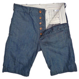Continental Bermudas - Crosshatch Moss Denim - Warehouse - Last One - Size 28