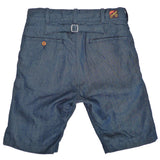 Continental Bermudas - Crosshatch Moss Denim - Warehouse - Last One - Size 28