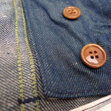 Continental Bermudas - Crosshatch Moss Denim - Warehouse - Last One - Size 28