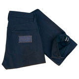 Californian Lot.64 "OUTLAW" black vegtan leather patch and white selvedge