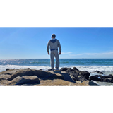 The MF® CONTENDER Attached-Hood Zip-Front Sweatshirt, in all-cotton two-tone tubular fleeced jersey, is designed by Mister Freedom® in California, USA, and produced in Japan