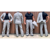 Mister Freedom® Sportsman Chinos in NOS grey denim twill. Inspired by vintage 1940’s-50’s cotton twill work pants and classic men’s tailoring. Made in USA.