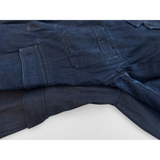 Indigo Cross Hatch Twill patina: new vs used