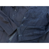 Patina from natural wear on indigo "BOSSA" Sportcoat