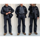 The "DESPERADO" Brush Coat is a Mister Freedom® pattern inspired by traditional western-wear “Brush Jacket”, barn coats, and military utility jackets. Made in USA.