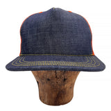 Snapback Cap 5P Type II - NOS Selvedge Denim Orange Mesh