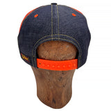 Snapback Cap 5P Type II - NOS Selvedge Denim Orange Mesh