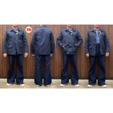 Mister Freedom® FROGMAN Jacket inspired by 1940’s US Army denim dungaree jackets. Made in Japan from premium vintage mil-specs HBT (herringbone twill).