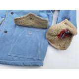 Maverick Jacket with shearling accented pocket flaps and cuffs.