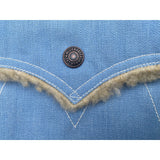 Maverick Jacket original vintage-style MF® branded brass snaps closure.