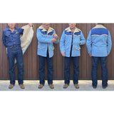 The MAVERICK Jacket, Ice-Blu and Malibu denim edition, is designed in California by Mister Freedom® and manufactured in Japan by Sugar Cane Co.