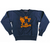 The Medalist Sweatshirt - Prussian Blue "Panther" Flock Print