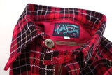 Nixon Shirt - Red Printed Plaid Corduroy