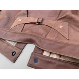 High stitch-count, sturdy poly-cotton thread stitching shown on waistband.