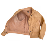 Ranch Blouse "Randall" Natural Veg-Tan Leather. Made In USA