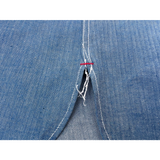 mfsc Snipes Shirt - Indigo HBT - Red bartack in lieu of side gussets