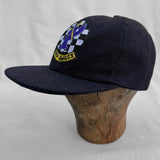 Mister Freedom® “SHIP CAP” Snapback Cap in Selvedge Denim featuring vintage military patch. Made in USA.