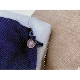 Fabric Swatches: Indigo corduroy and brown selvedge denim with MF® branded snap button