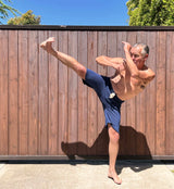 SWEATPANTS CUT-OFFS - Prussian Blue